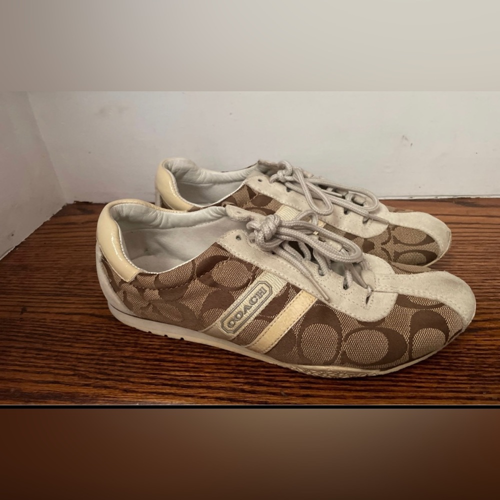 Coach women katelyn khaki white sneaker
